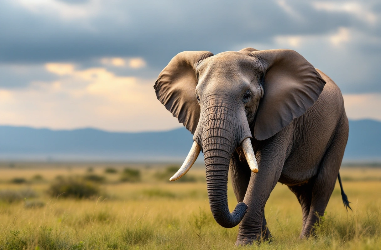 Professional image illustrating 1. African Elephant