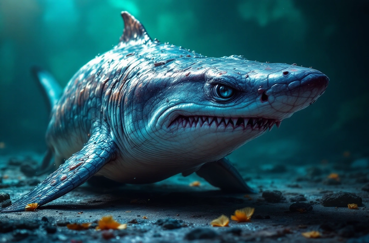 Professional image illustrating 1. Goblin Shark