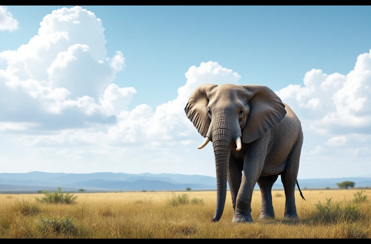 Professional image illustrating 1. African Elephant