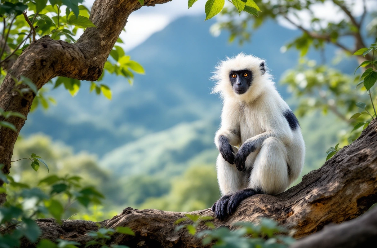Professional image illustrating 2. Kilimanjaro Colobus Monkey