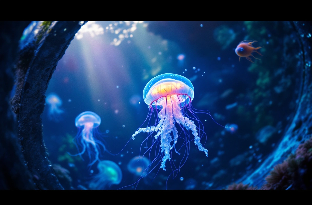 Professional image illustrating 1. Box Jellyfish