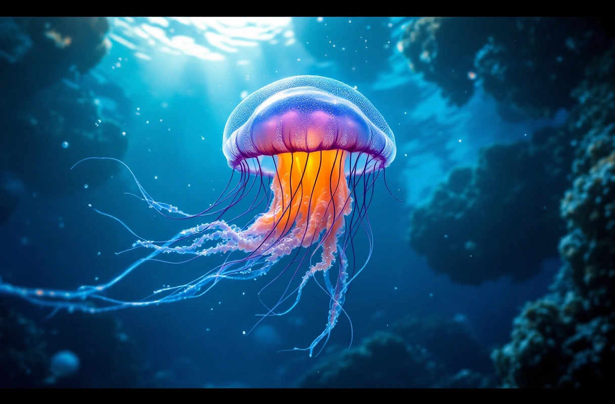 Professional image illustrating 1. Box Jellyfish