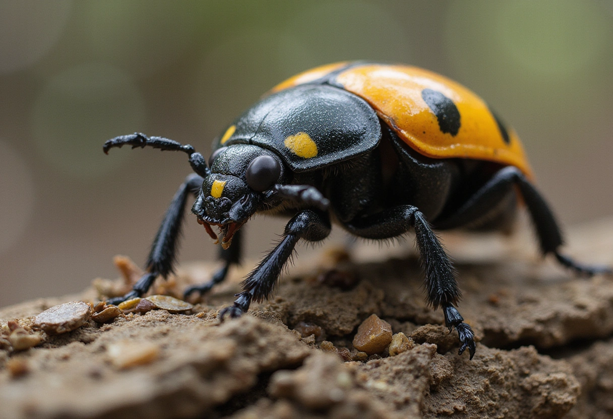 Professional image illustrating 2. The Bombardier Beetle