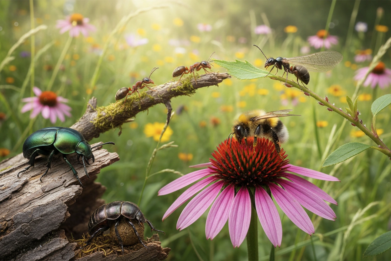 Professional image illustrating Insects and Their Role in Ecosystems