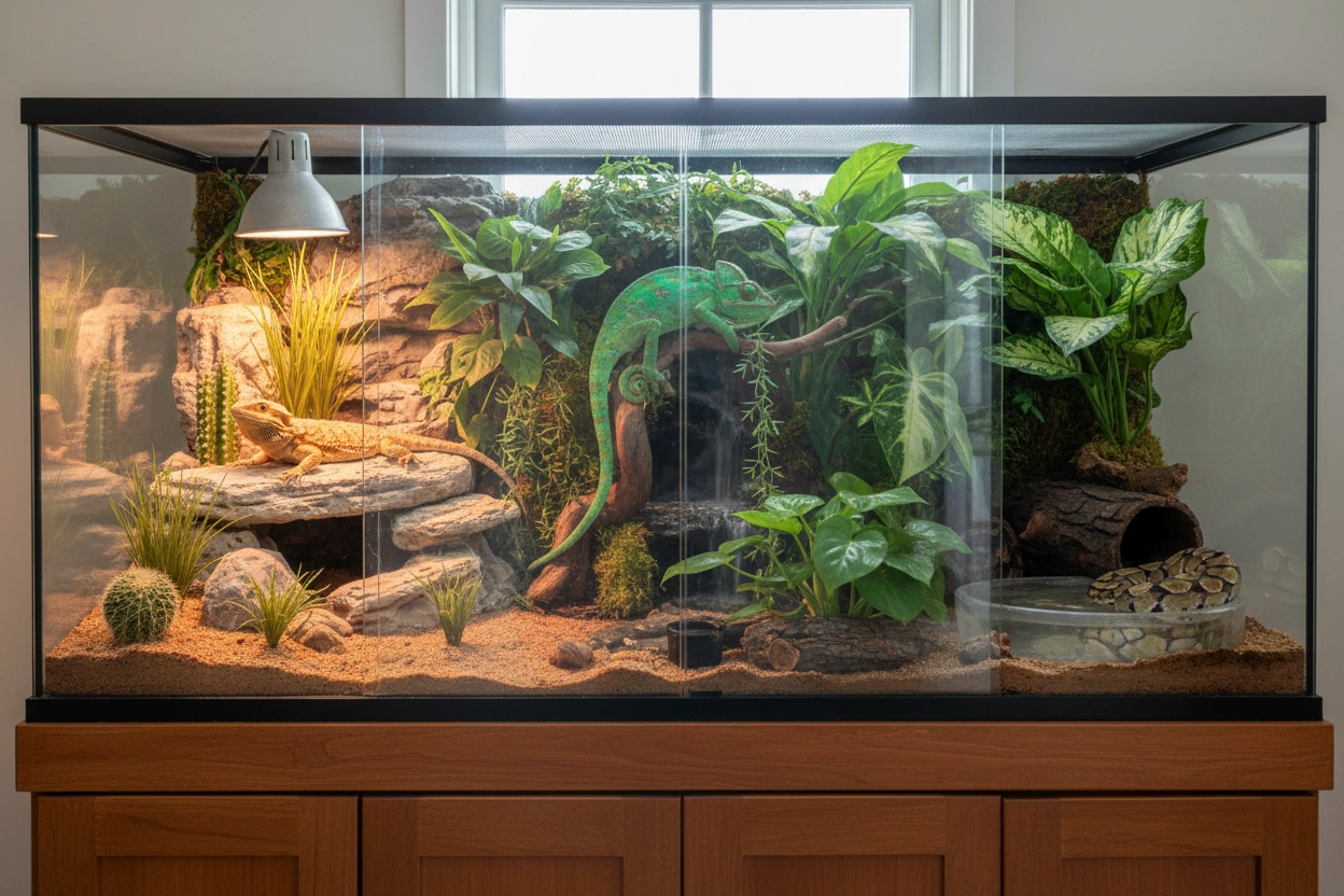 Professional image illustrating Understanding the Basics of Reptile Habitats