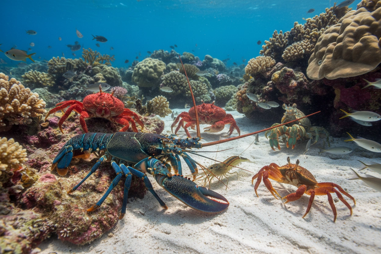 Professional image illustrating Common Misconceptions About Crustaceans and Sustainability