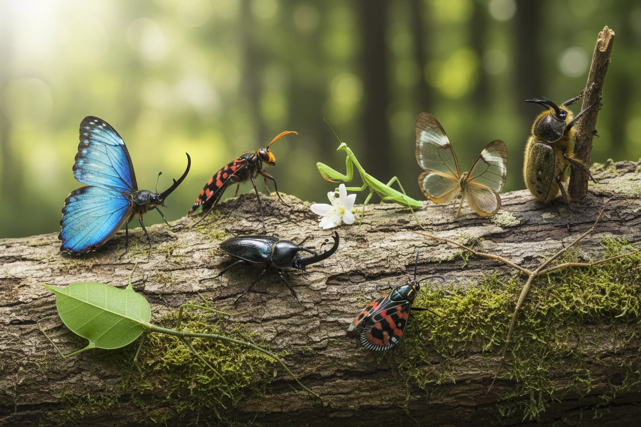 Professional image illustrating Top 10 Most Fascinating Insect Species