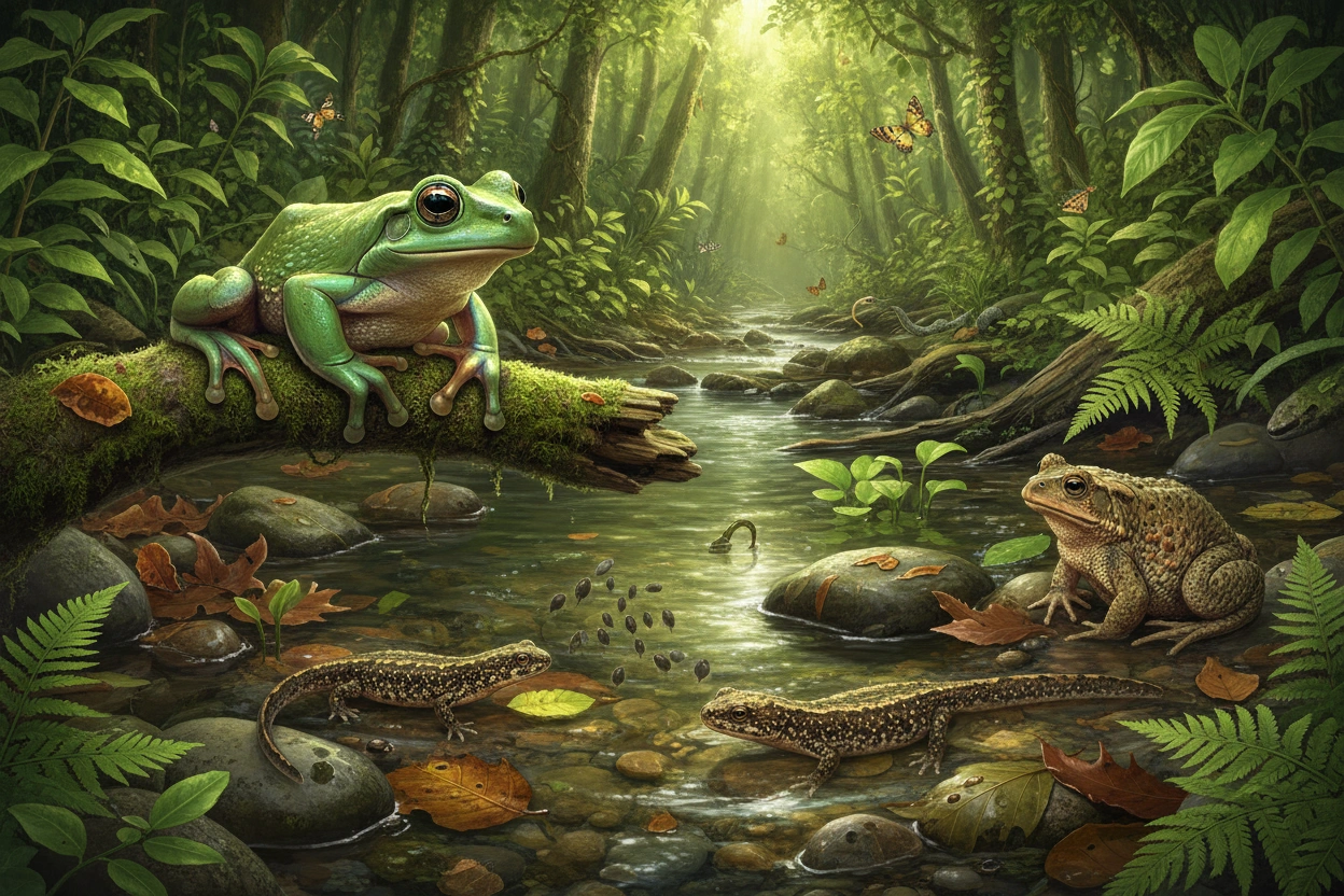 Professional image illustrating The Ecological Importance of Amphibians