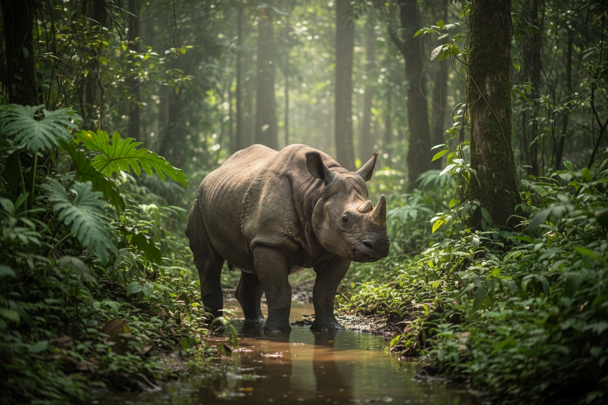Professional image illustrating 3. Javan Rhino
