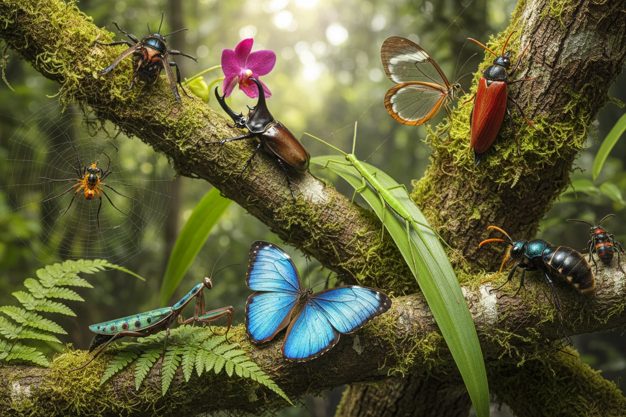 Professional image illustrating Top 10 Most Fascinating Insect Species