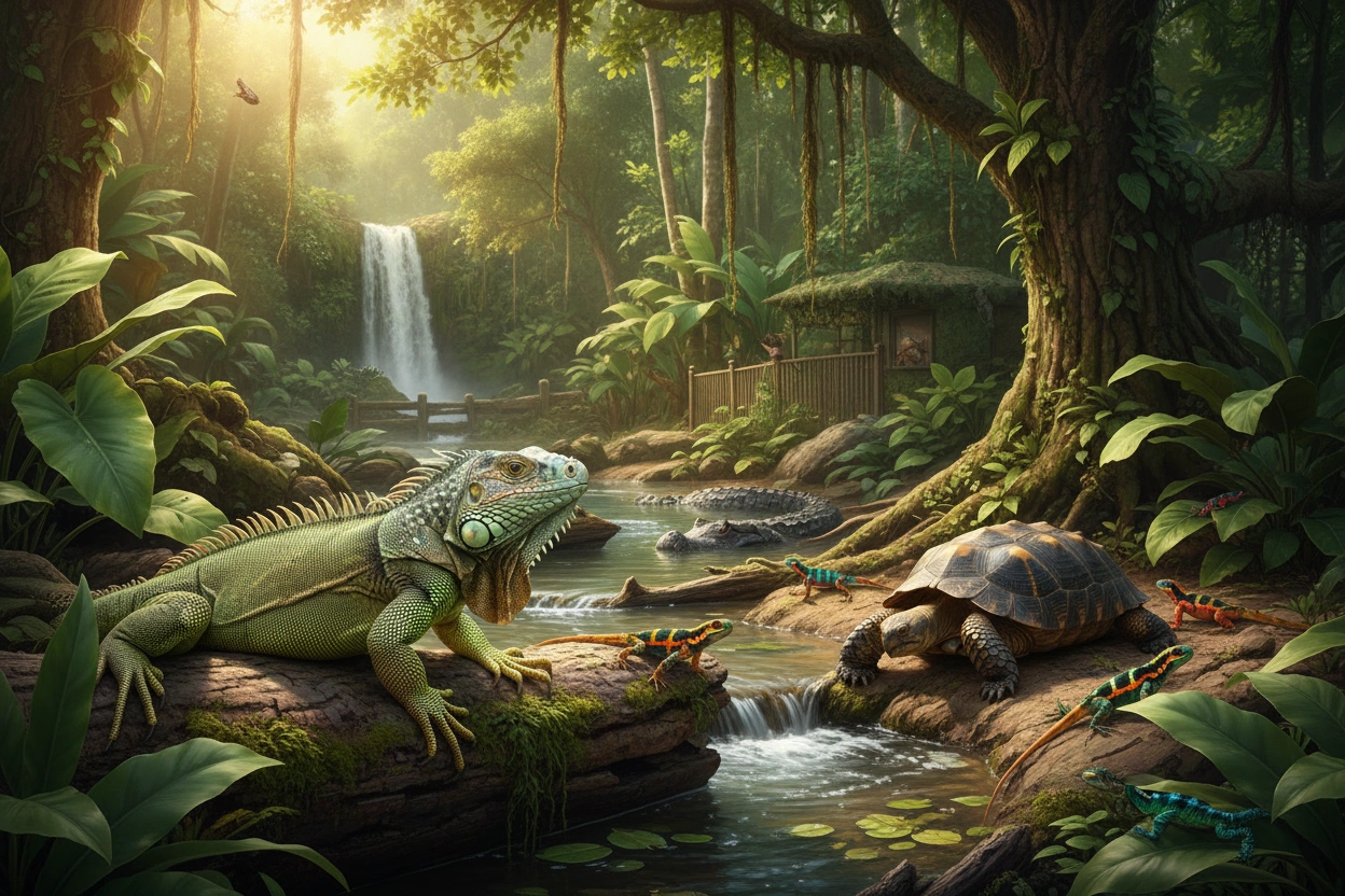 Professional image illustrating The Role of Conservation in Reptile Habitats