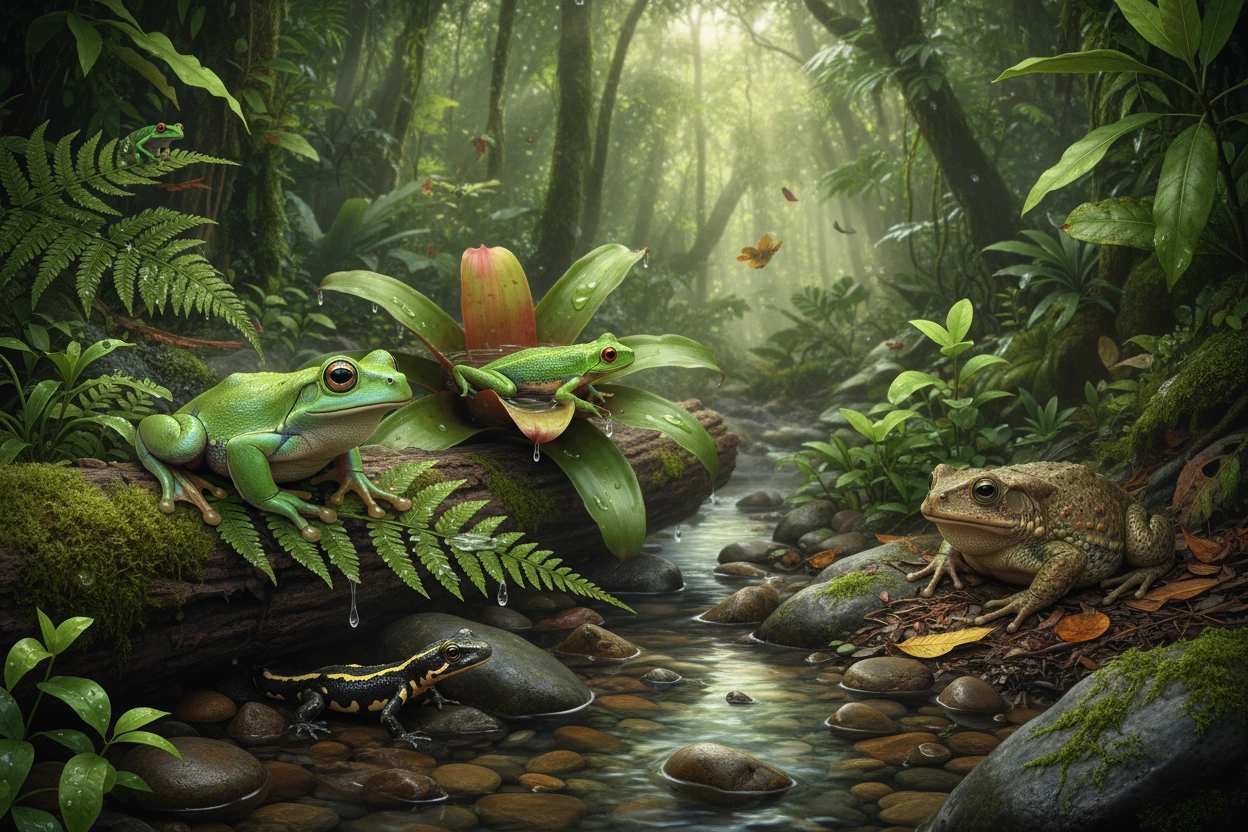 Professional image illustrating Understanding Amphibian Habitats