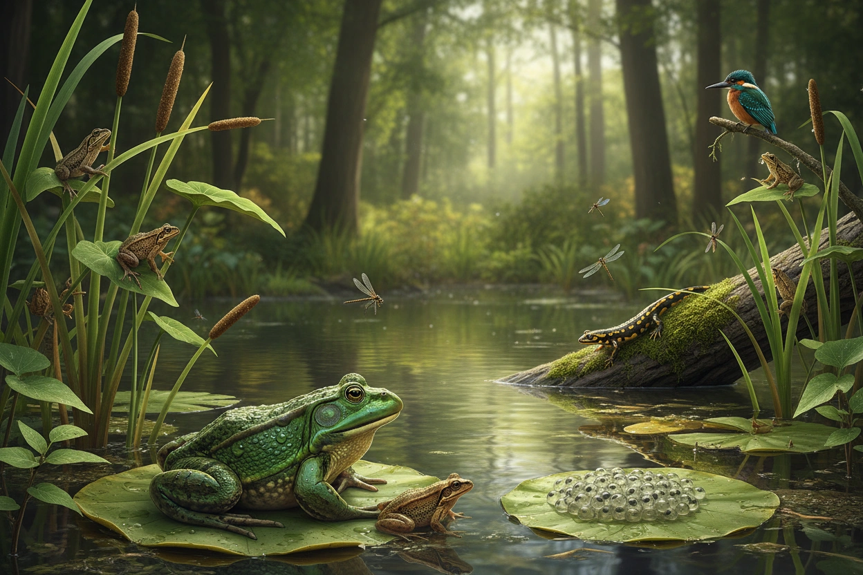 Professional image illustrating Understanding Frog Habitats: Where Do Amphibians Thrive?