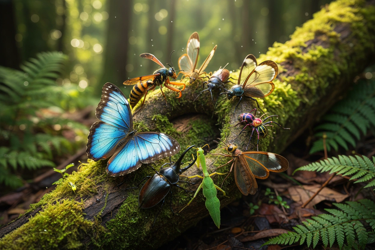 Professional image illustrating Top 10 Most Fascinating Insect Species