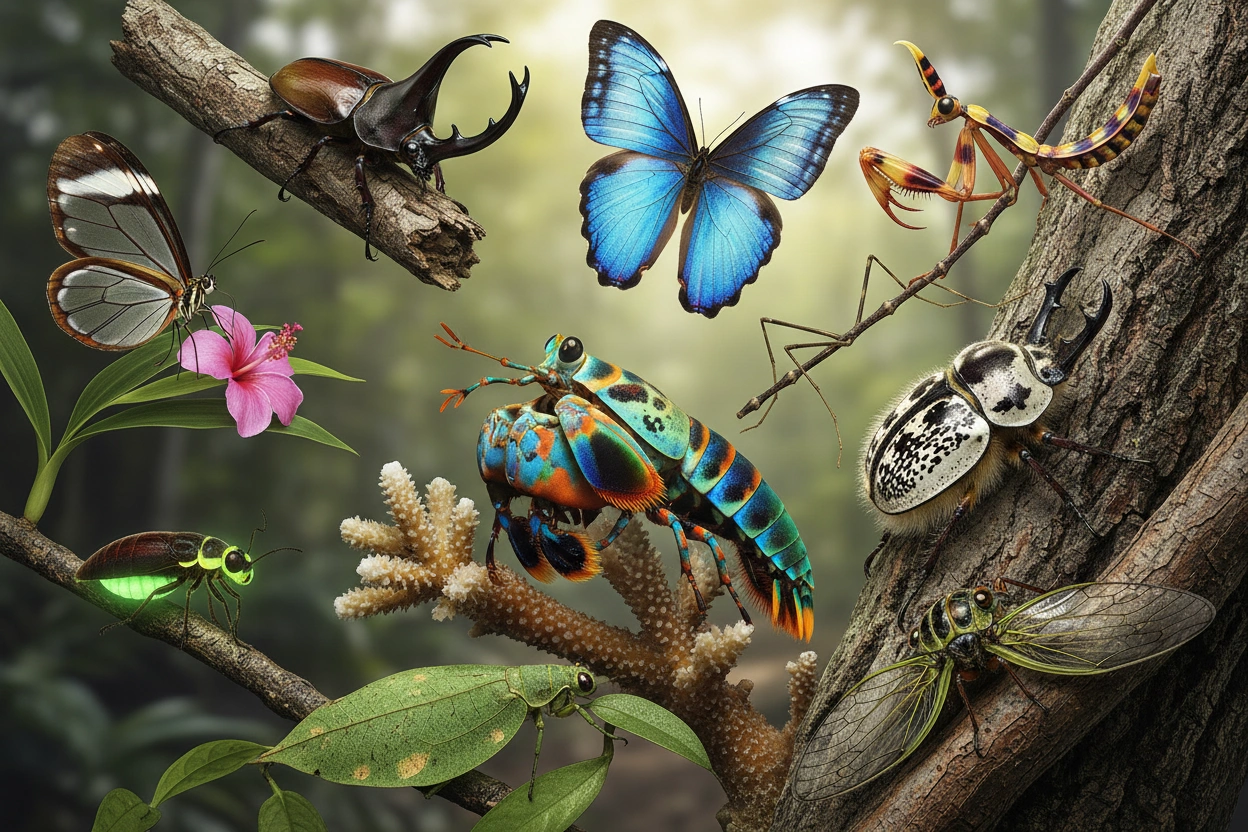 Professional image illustrating Top 10 Most Fascinating Insect Species