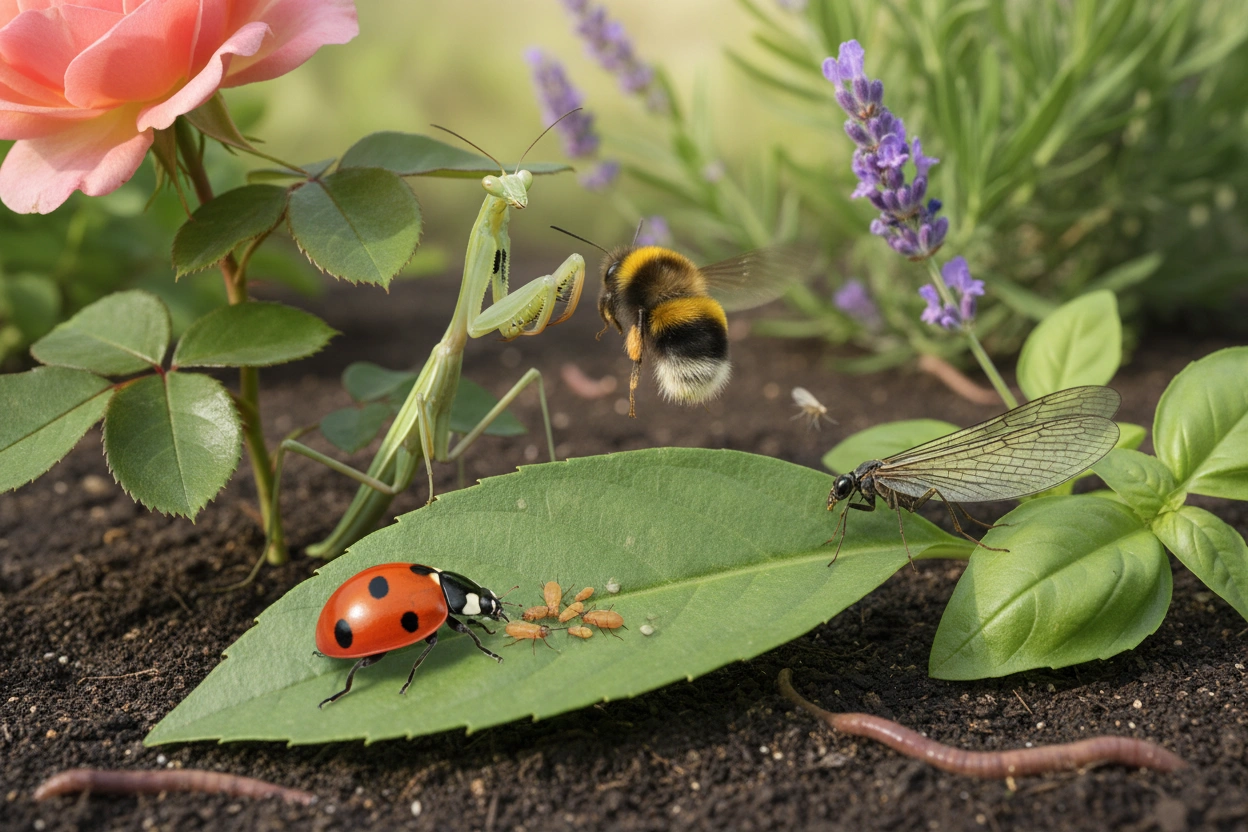 Professional image illustrating Common Misconceptions About Insects in Gardening