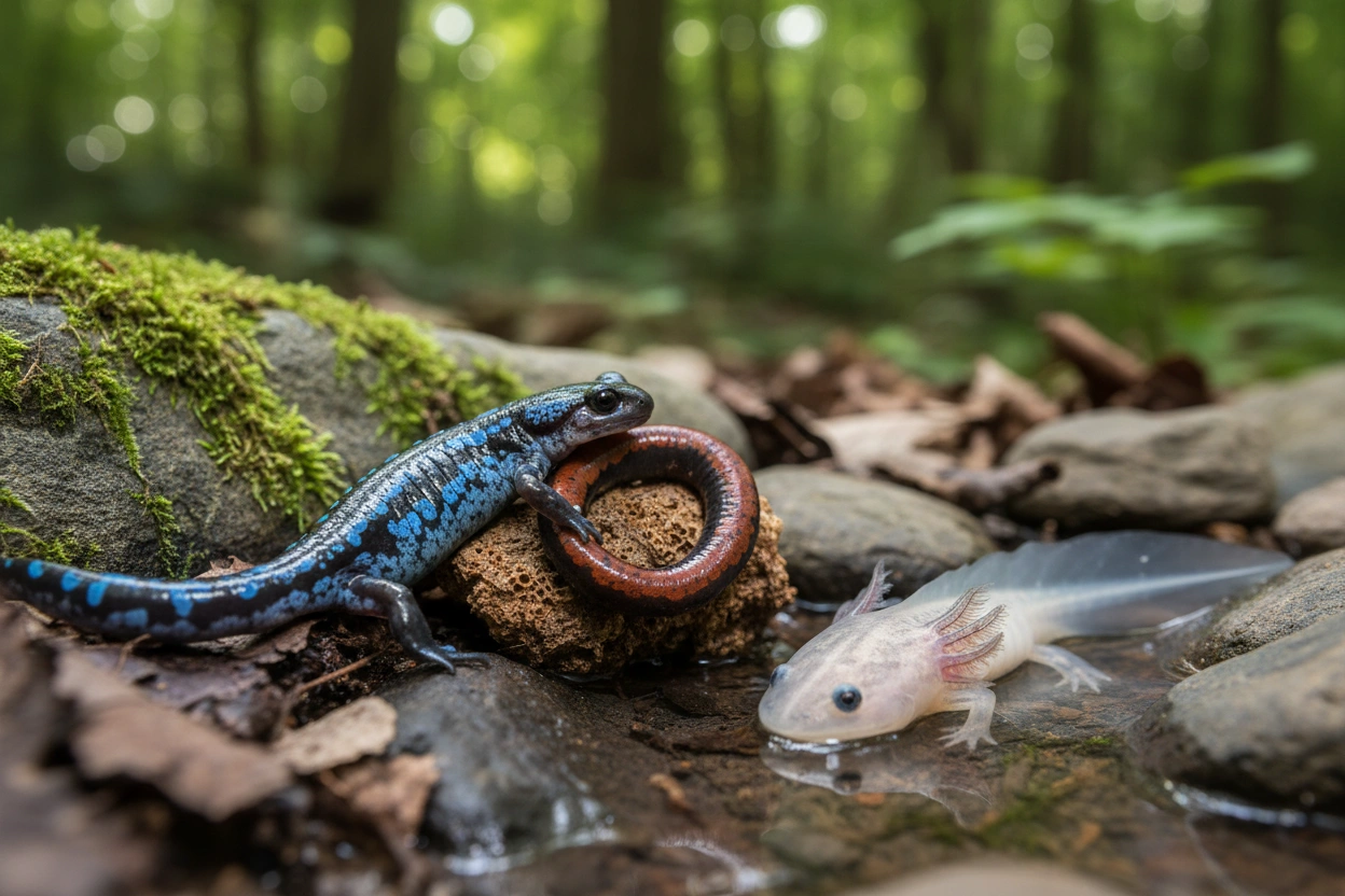 Professional image illustrating Unique Adaptations of Salamanders