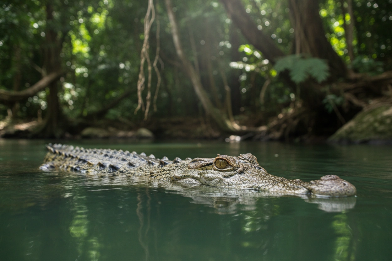 Professional image illustrating 2. Philippine Crocodile (Crocodylus mindorensis)