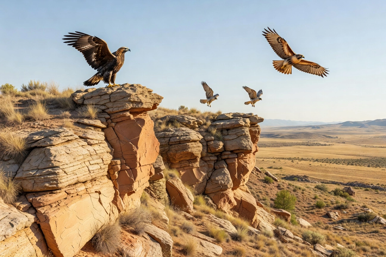 Professional image illustrating Top Birding Hotspots for Raptors