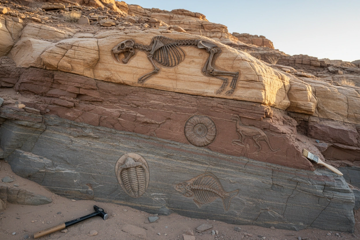 Professional image illustrating How Fossilization Occurs