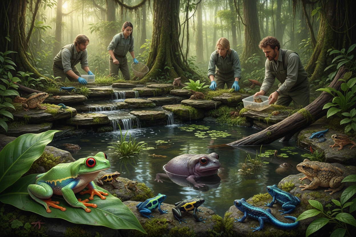 Professional image illustrating Top 10 Amphibian Conservation Efforts to Support