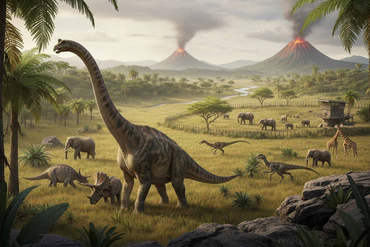 Professional image illustrating Key Differences Between Prehistoric Animals and Modern Species