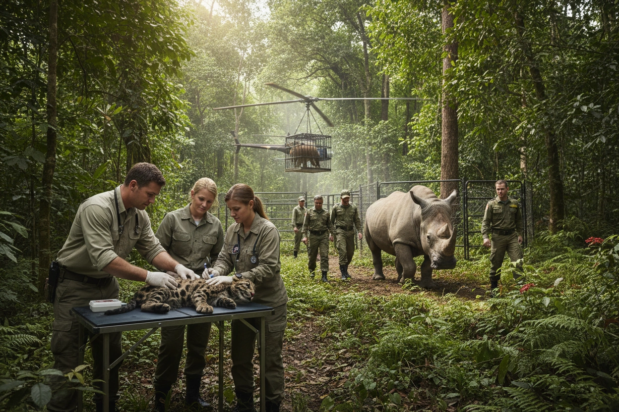 Professional image illustrating Key Conservation Efforts Saving Endangered Animals