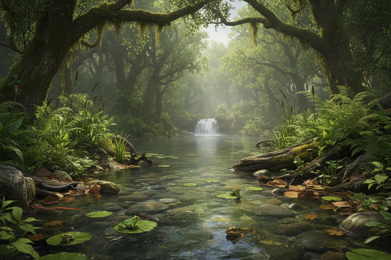 Professional image illustrating Understanding Amphibian Habitats