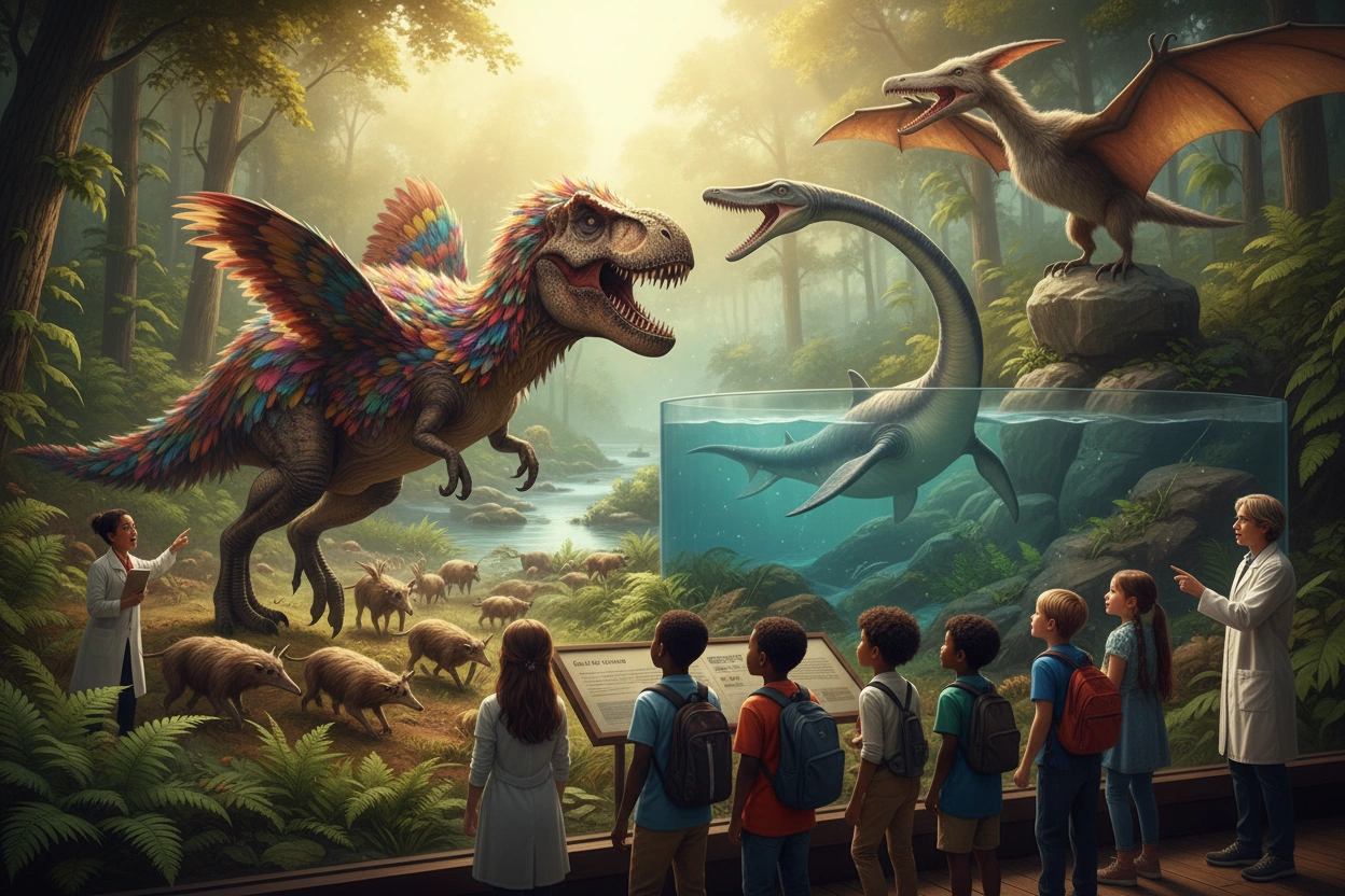 Professional image illustrating Common Misconceptions About Prehistoric Animals