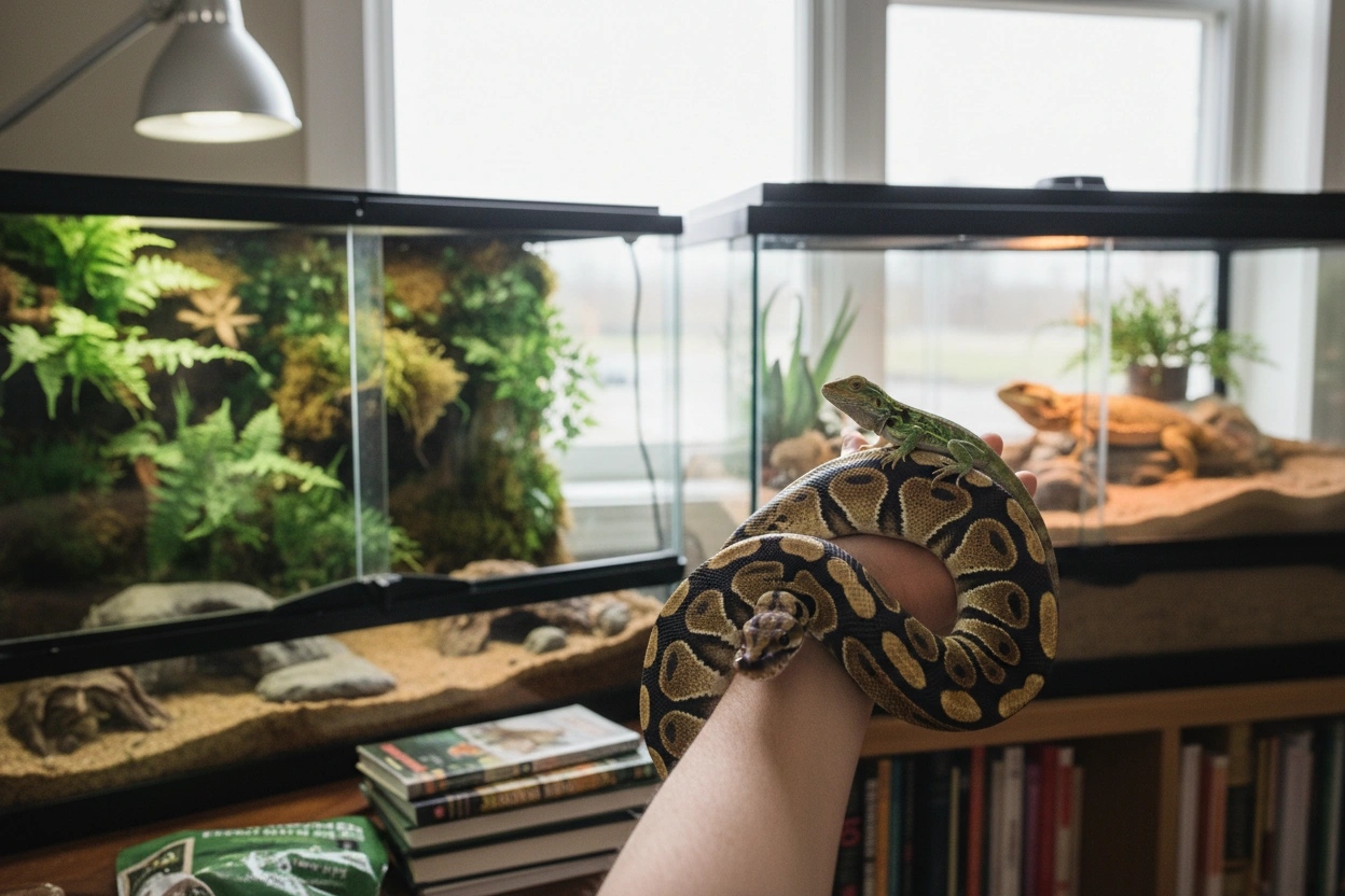 Professional image illustrating Common Reptiles as Pets