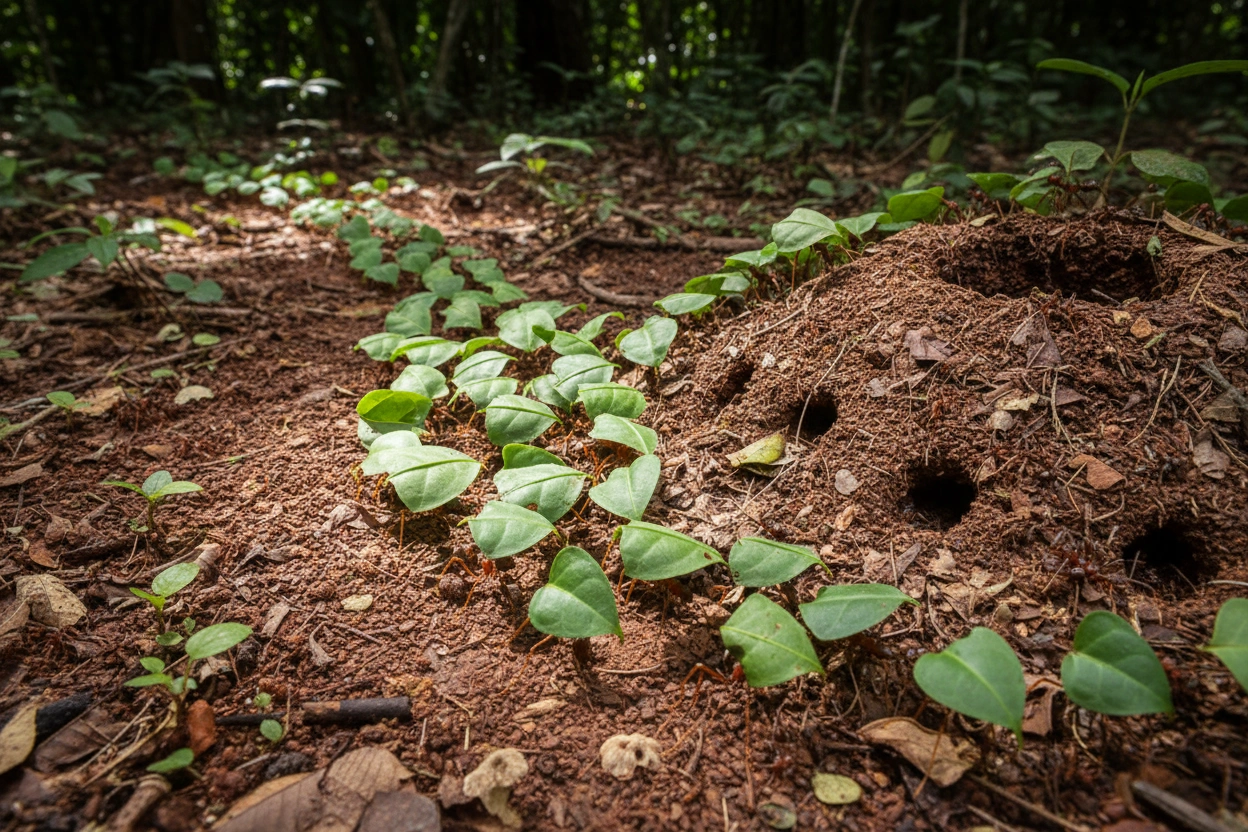 Professional image illustrating 2. The Leafcutter Ant (Atta cephalotes)