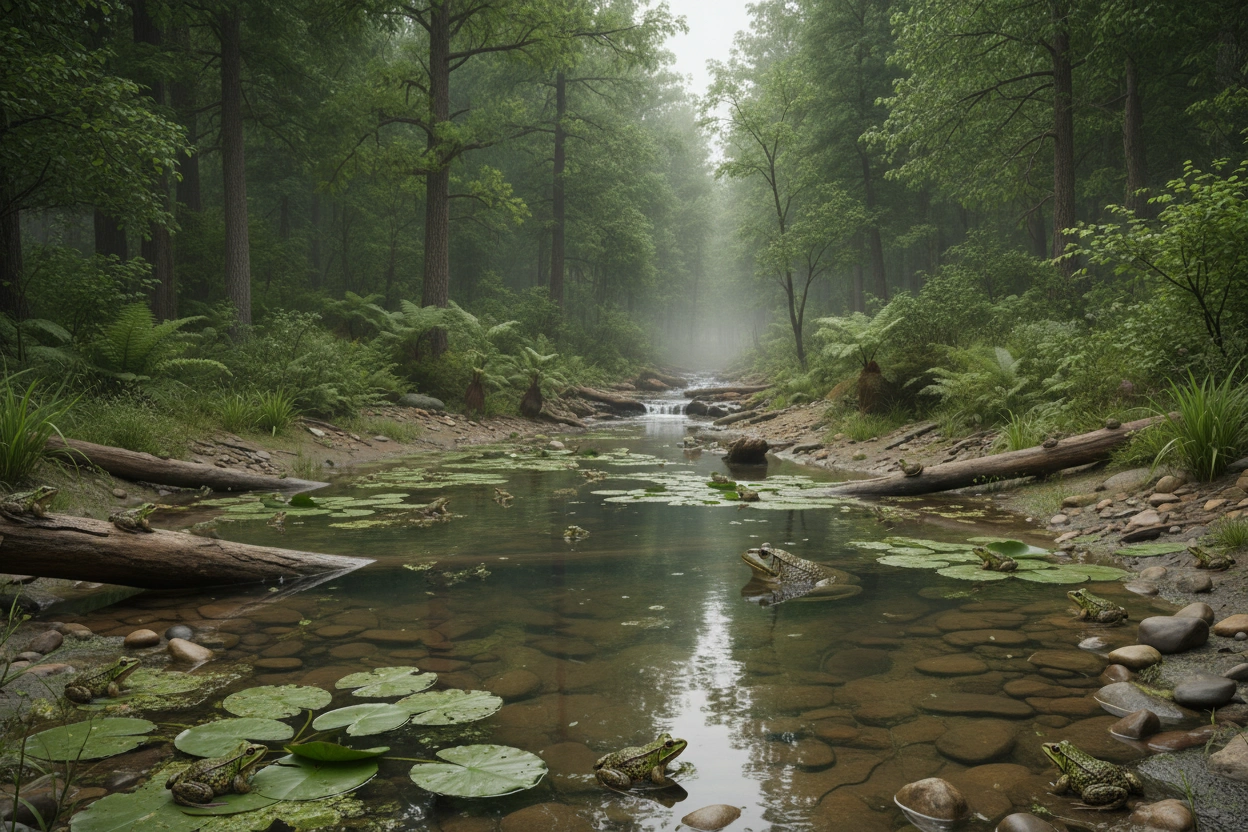 Professional image illustrating Frog Habitats