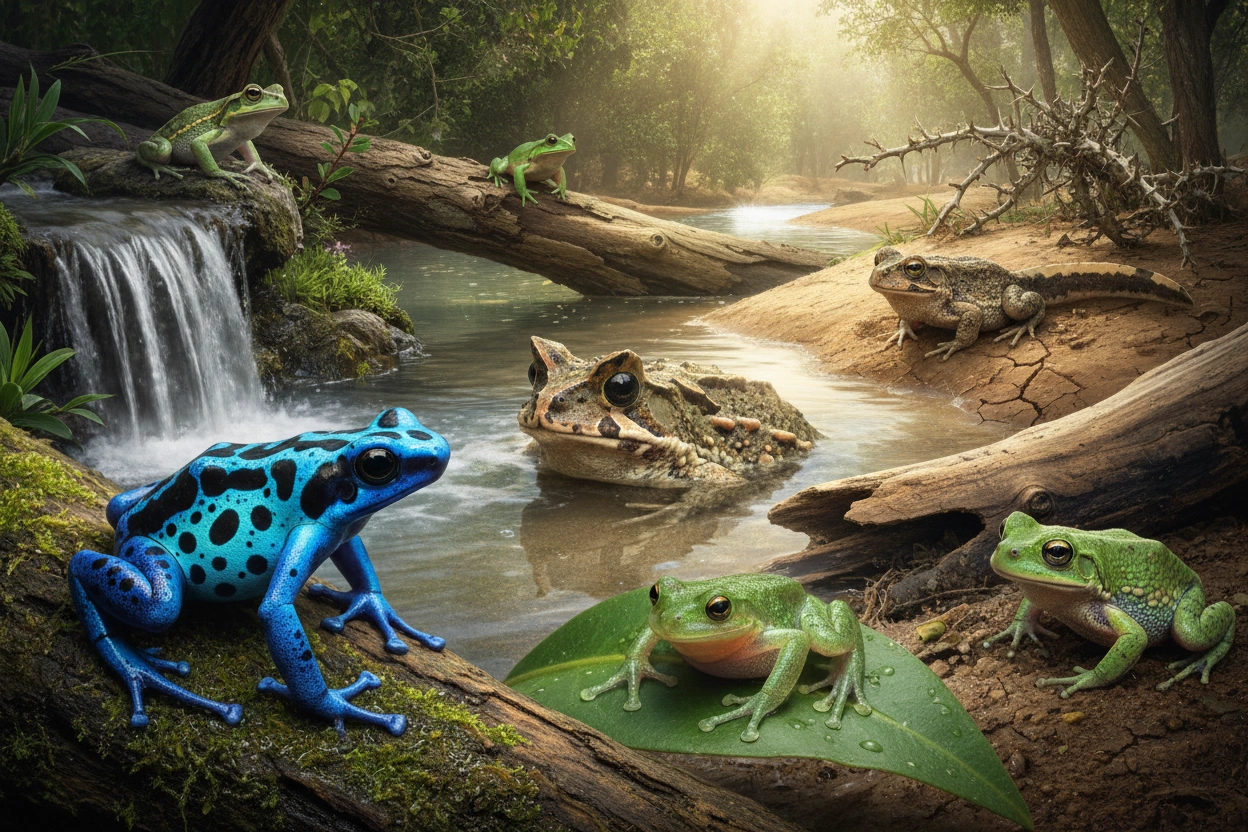 Professional image illustrating Amphibian Adaptations: How They Survive in Diverse Environments