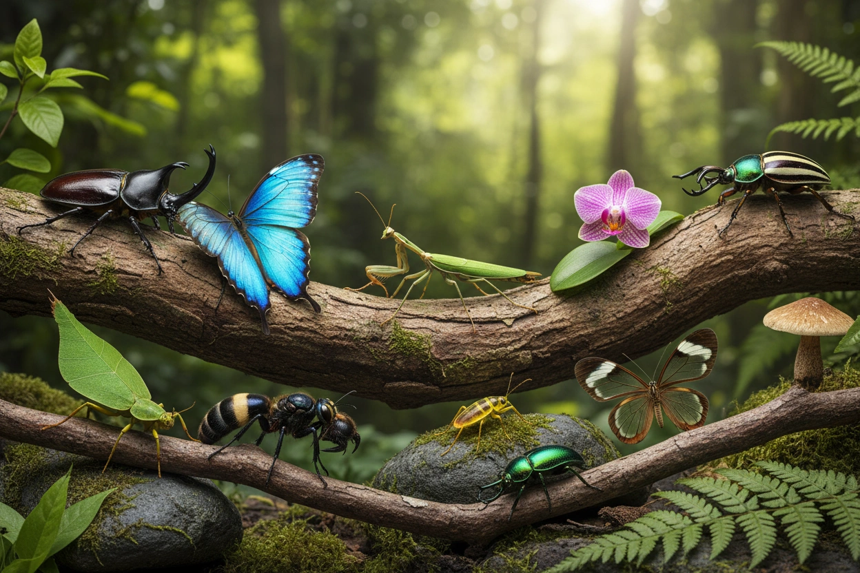 Professional image illustrating Top 10 Most Fascinating Insect Species