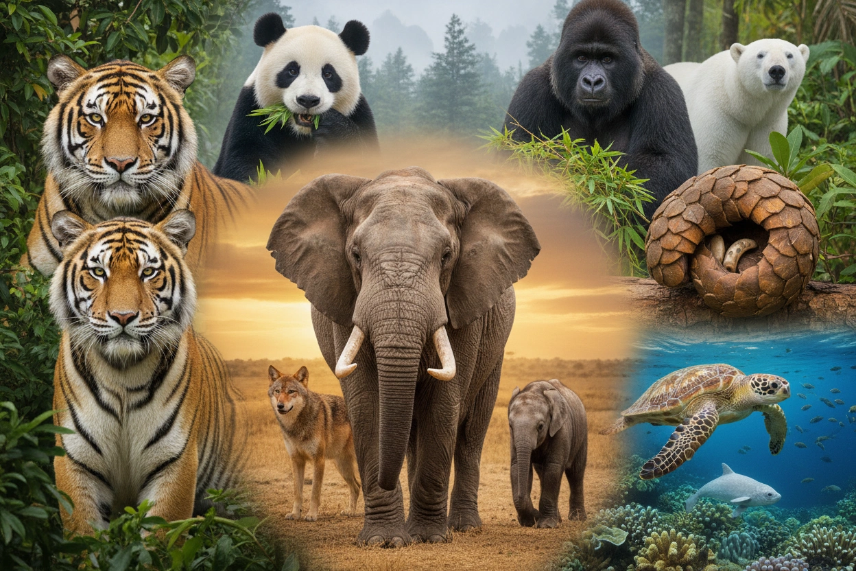Professional image illustrating Top 10 Endangered Animals You Need to Know About