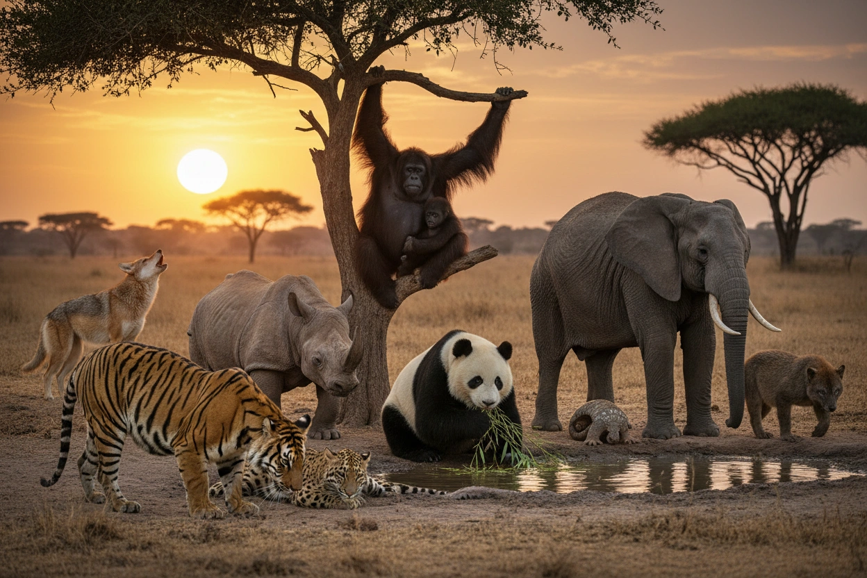 Professional image illustrating Top 10 Endangered Animals You Need to Know About