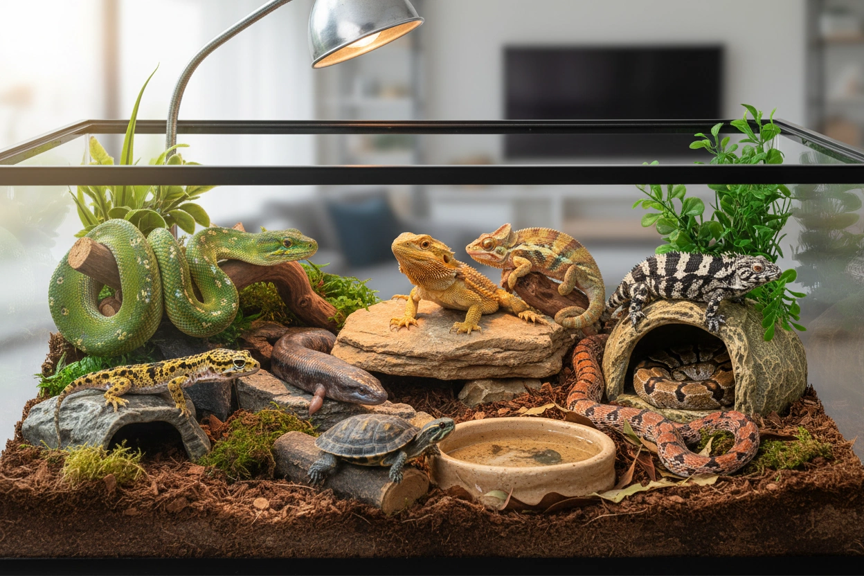 Professional image illustrating Top 10 Common Reptiles for Pet Owners