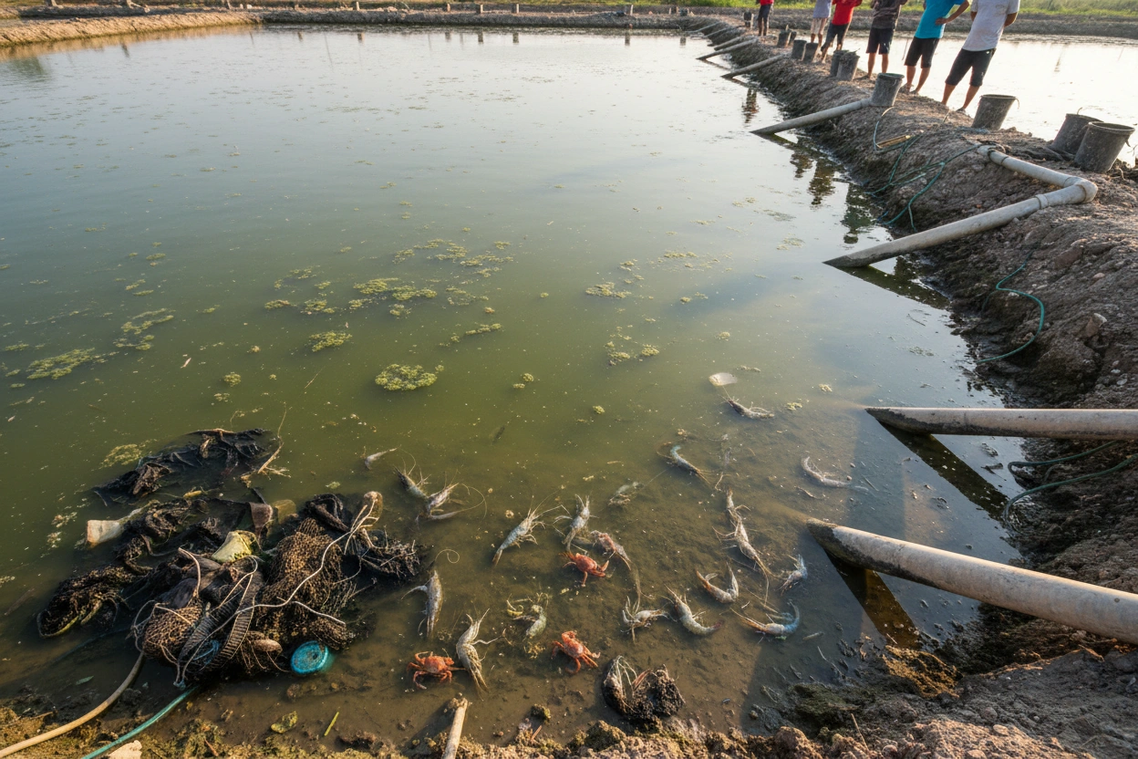 Professional image illustrating Common Mistakes to Avoid in Crustacean Farming