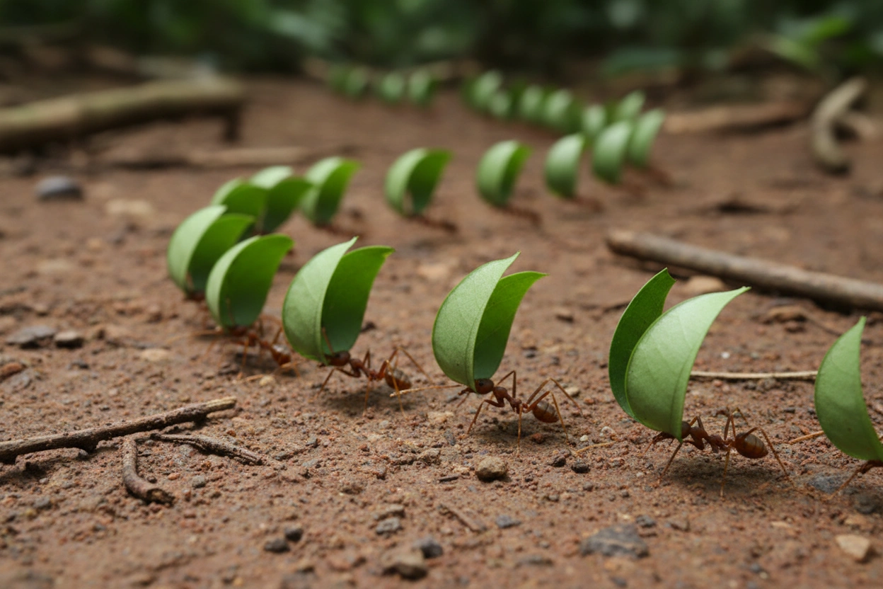 Professional image illustrating 2. The Leafcutter Ant (Atta cephalotes)