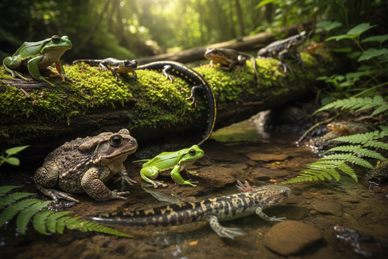 Professional image illustrating Identifying Common Amphibian Species