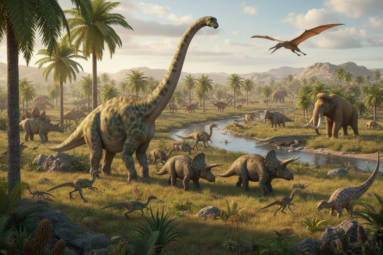 Professional image illustrating The Diversity of Prehistoric Animals