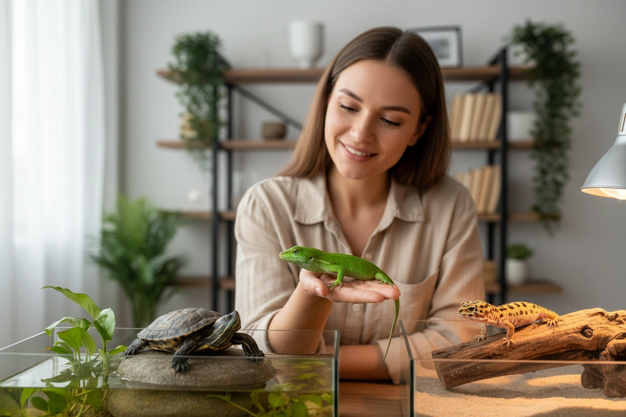 Professional image illustrating Top 10 Reptile Species for First-Time Owners