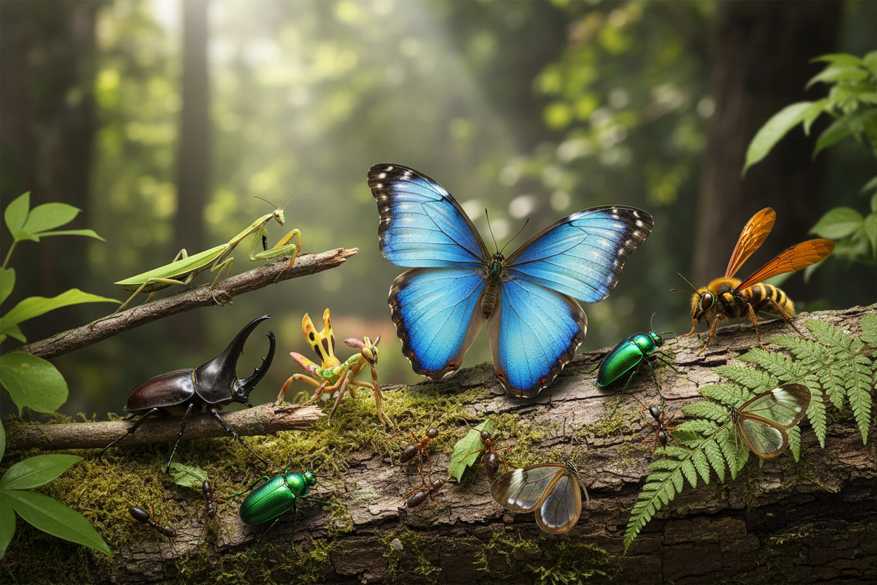 Professional image illustrating Top 10 Most Fascinating Insect Species