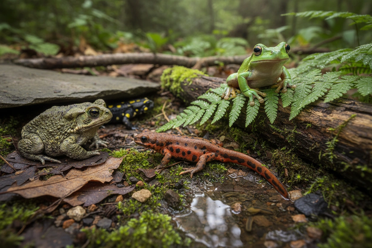 Professional image illustrating Identifying Common Amphibian Species