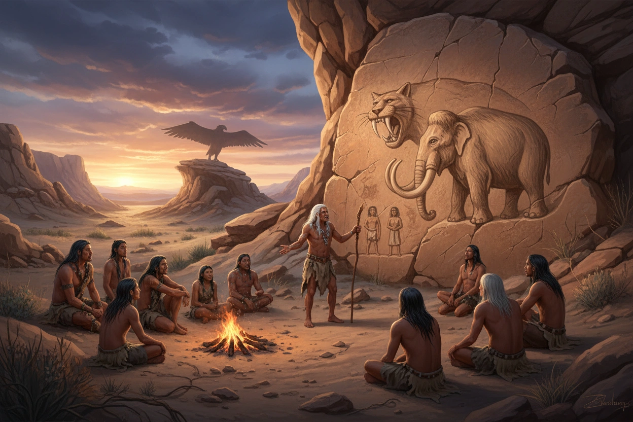 Professional image illustrating Cultural Narratives and Mythologies