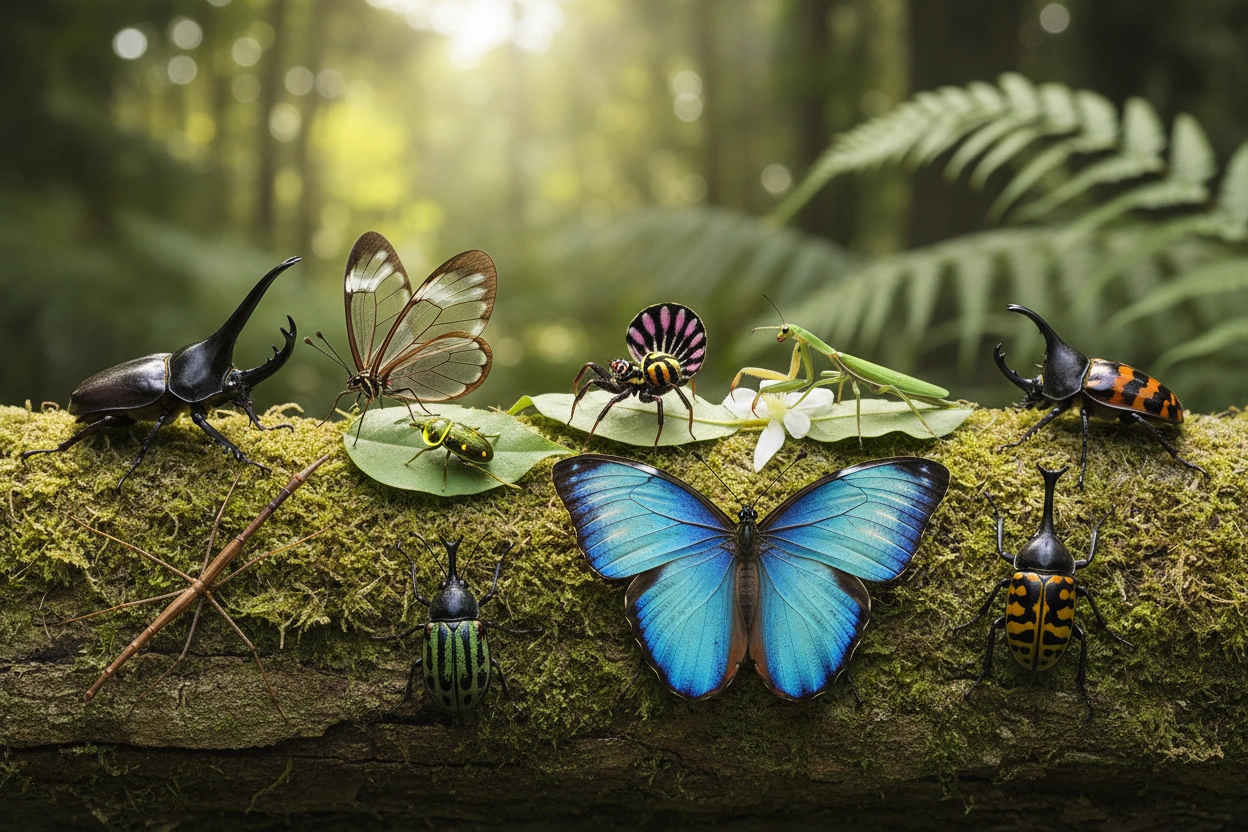Professional image illustrating Top 10 Most Fascinating Insect Species