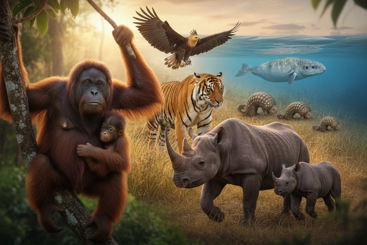 Professional image illustrating Top 10 Endangered Animals You Need to Know About