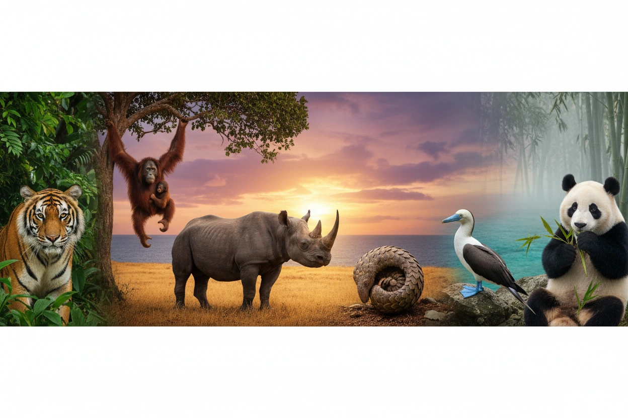 Professional image illustrating Top 10 Endangered Animals You Need to Know About