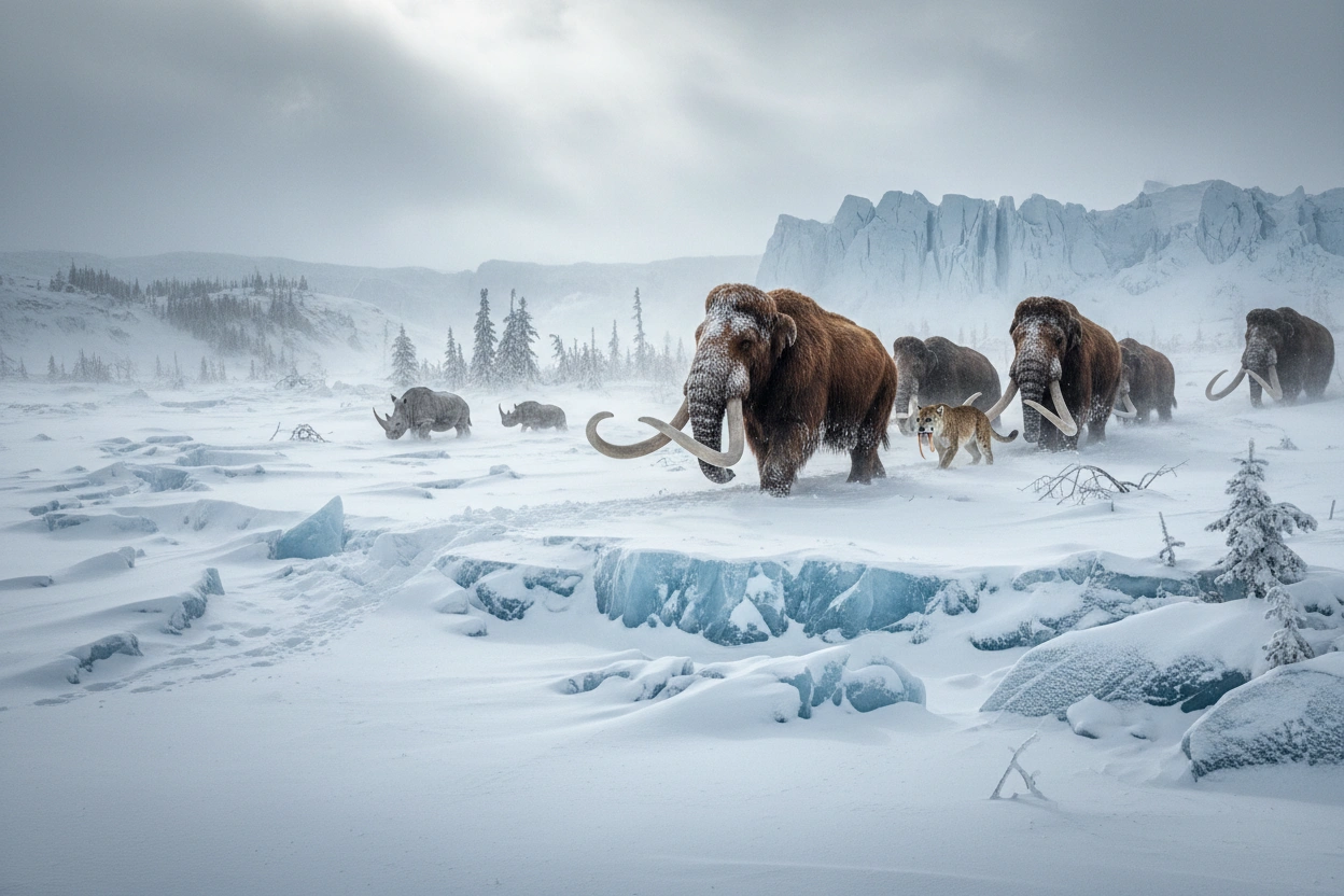 Adaptations of Prehistoric Animals in Ice Age Environments