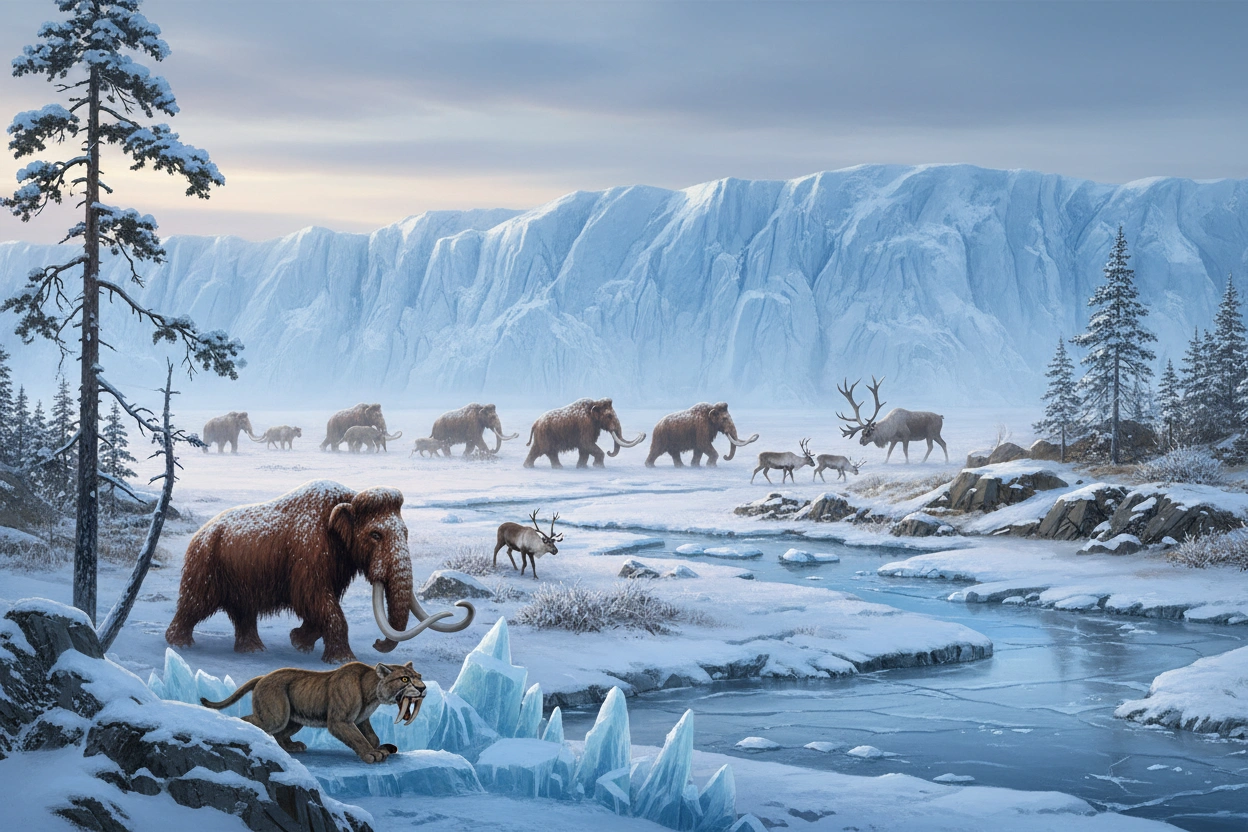 Professional image illustrating Understanding the Ice Age and Its Impact on Prehistoric Animals